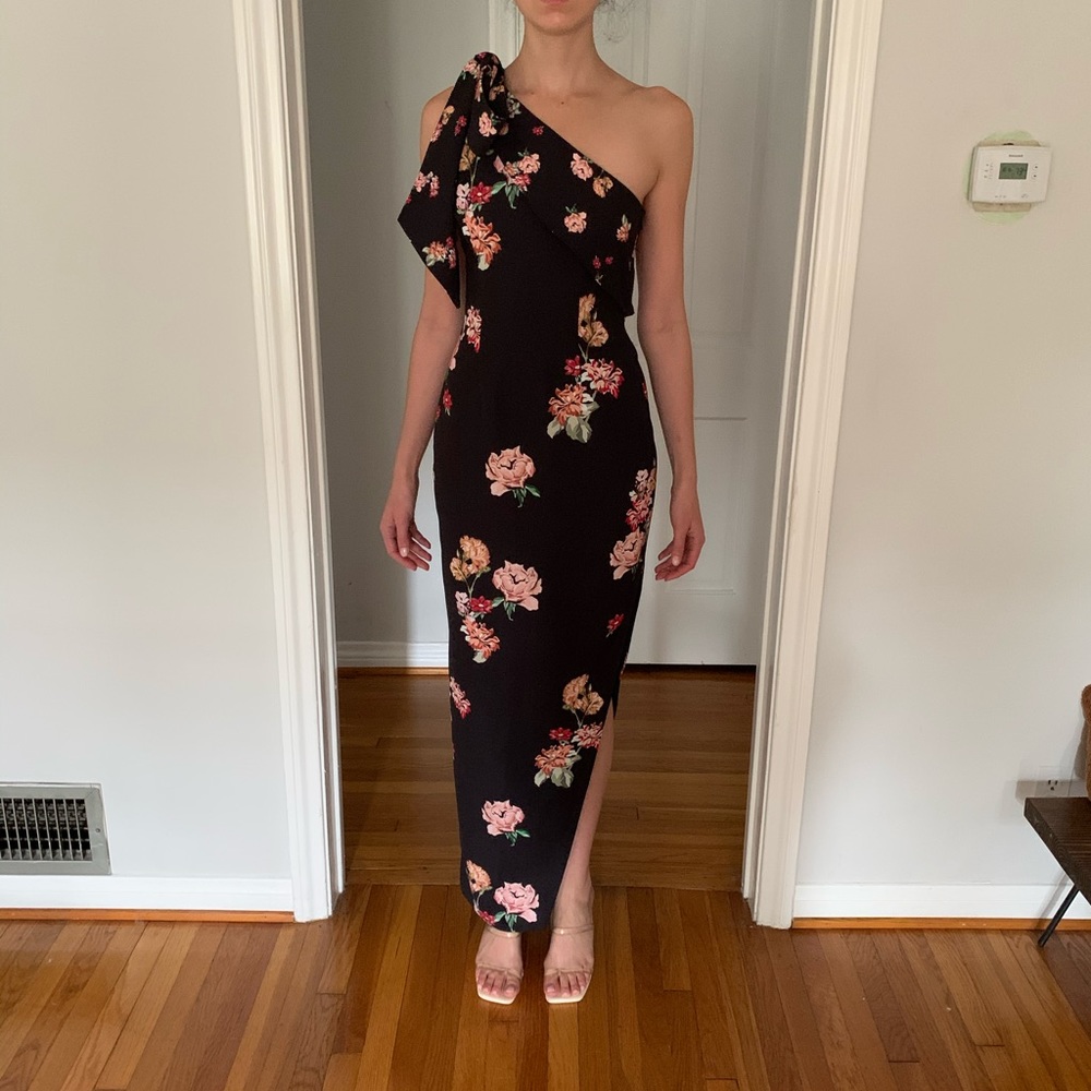 Keepsake floral one shoulder dress